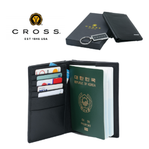 CROSS 클래식 CENTURY 블랙 여권지갑 + 키링