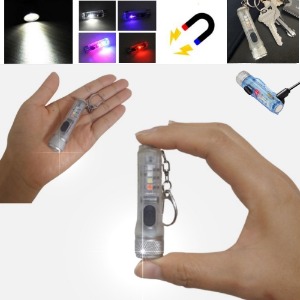 6cm UV 랜턴 인텔리 LED 미니 후레쉬 열쇠고리 손전등